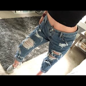 Distressed Levi Jeans